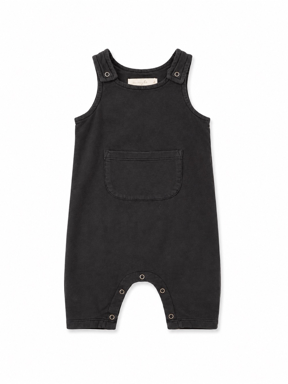 Pehr Organic Cotton Charcoal Tank Romper Pocket Baby EUC